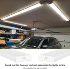 hykolity 4FT LED Wraparound Light, 40W, 4400lm, 4000K, [2-lamp 32W Fluorescent Equiv.], 4 Foot LED Wrap Light Fixture, Flush Mount Office Ceiling Light for Garage, Office, Kitchen, ETL Listed