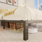 ALDRICH 10 Inch Metal Twin Bed Frame - Single Black Basic Steel Slats Platform, Easy Assembly Heavy Duty Noise Free Bedframes, No Box Spring Needed