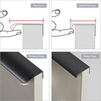 JOOJA 10 Pack Modern Style Finger Edge Pull Furniture DrawerHandles Hidden Cabinet Kitchen Drawer Handles Knobs, 300mm
