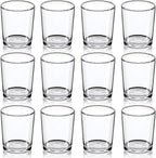 DARJEN Votive Candle Holders Set of 12 - Glass Votives Holder - Clear Floating Tealight Candle Holder Bulk for Table Centerpieces & Wedding Decor