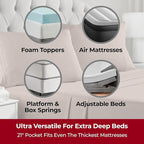 Mellanni Extra Deep Twin Sheets - 3 PC Iconic Collection Bedding - Hotel Luxury, Ultra Soft, Cooling Bed Sheets - Wrinkle, Fade, Stain Resistant (Twin, Tan)