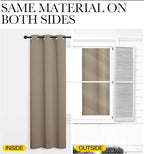 NICETOWN Room Darkening Curtains for Kitchen, Taupe, Set of 2, 42 inches Wide by 50 inches Long, Window Treatment Thermal Insulated Solid Grommet Room Darkening Curtains/Drapes for Bedroom