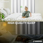 BGment Room Darkening Curtains 72 Inches Long - Grommet Thermal Insulated Drapes Window Treatment Curtains for Bedroom, 2 Panels, 52 x 72 Inch, Pure White