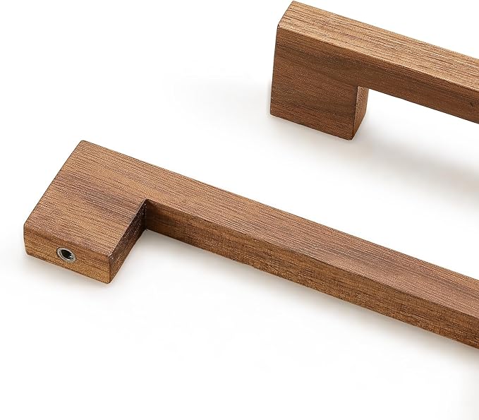 Burlywood Square 7-1/2in 10 pcs Wooden Drawer Pulls Handle pulls for cabinets Kitchen Cabinet Drawer pulls Cabinet Door Pull