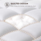 Bedsure Twin Mattress Topper - Pillow Top Mattress Pad Cover with Deep Pocket Fits up to 21 Inches, Plush Soft Bed Topper for Back Pain Relief, Overfilled with Down Alternative Filling, White
