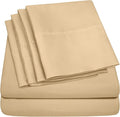 Twin XL Size Bed Sheets - 4 Piece 1500 Supreme Collection Fine Brushed Microfiber Deep Pocket Twin X-Large Sheet Set Bedding - 1 EXTRA PILLOW CASES, GREAT VALUE, Twin XL, Camel