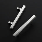 Ravinte Brushed Nickel Cabinet Handles 15 Pack 3-3/4 inch Satin Nickel Square Cabinet Pulls Silver Hardware for Kitchen Cabinets 6 inch Overall Length Stainless Steel Drawer Pulls