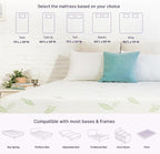 NapQueen King Size, 6 Inch Anula Green Tea Infused Memory Foam Mattress, Bed in a Box, CertiPUR-US Certified Mattress