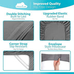 DREAMCARE California King Sheet Sets – 6 pcs Cooling Bed Sheets – up to 15” Deep Cal King Sheets – 2500 Supreme Collection – Extra Soft 100% Brushed Microfiber Hotel Luxury with Side Pocket – Gray