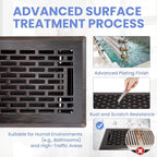 4x10 Inches 2 Pack Heavy Duty Walkable Floor Register - Easy Adjust Air Supply Lever Decorative Floor Vent Covers - Boston Design Vent Covers for Home - Oil Rubbed Bronze