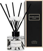 CULTURE & NATURE Reed Diffuser Set 4oz (120ml) Vanilla Scented Diffuser with Sticks Home Fragrance Reed Diffuser for Bathroom Shelf Decor