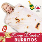 Jorbest Burrito Tortilla Throw Blanket Birthday Gifts for Women Men Teen Boys Girls, Novelty Tortilla Food Blanket Funny Gifts for Adult Kids, 285 GSM Soft Flannel Taco Blanket (Beige, 80 inches)