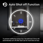36 x 28 LED Bathroom Mirror with Lights Led Mirror Bathroom Lighted Large Wall-Mounted Vanity Mirror Smart Touch Button,Anti-Fog,Waterproof,Stepless Dimmable,Adjustable Color