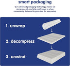 Vibe Gel Memory Foam Mattress, 12-Inch CertiPUR-US Certified Bed-in-a-Box, Queen, White