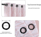 BONZER Mix and Match Curtains - 2 Pieces Branch Print Sheer Curtains and 2 Pieces Blackout Curtains for Bedroom Living Room Grommet Window Drapes, 54x95 Inch/Panel, Blush, Set of 4 Panels