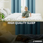 BGment Room Darkening Curtains 95 Inches Long - Grommet Thermal Insulated Drapes Window Treatment Curtains for Bedroom, 2 Panels, 52 x 95 Inch, Greyish Blue