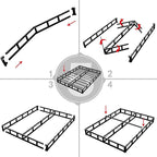 King Box Spring - 7 Inch High Profile Box Spring for King Bed, Sturdy Metal Frame Mattress Foundation, Easy Assembly, Quiet & Noise-Free