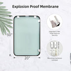 20"x30" Brushed Matte Black Mirror for Wall, Rounded Rectangle Mirror with Metal Frame Hanging for Bathroom Entryway Vanity,Living Room,Bedroom,Vertical or Horizontal