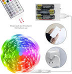 Battery Powered LED Strip Lights 25ft, Battery Operated LED Light Strip Color Changing Music Sync App Remote Control RGB USB Led Lights for TV, Room, Rope Lights