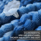Richave Fleece Throw Blanket,Premium Lightweight Anti-Static 50x60 Inches Travel Size 3D Clouds Stylish Jacquard Throw Blanket for Couch, Cozy, Warm and Lightweight for Winter, Tie-dye Stone Blue
