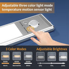 Under Cabinet Lights,76 LED Operated Motion Sensor Light Indoor,1500mAh USB Rechargeable Closet Lights, 4 Pack Magnetic Dimmable Closet Lights，Wireless Under Counter Lights for Kitchen, Stairs