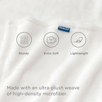 Bedsure GentleSoft White Fleece Throw Blanket - 300GSM Blankets for Couch, Sofa, Bed, Soft Lightweight Plush Cozy Throws for Toddlers, 50x60 inches