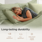 Threadmill Luxury 800 Thread Count Full Size 100% Cotton Sheets - Sage Green Sateen Weave Bed-Sheets, Better Than Egyptian Cotton, 4 Pc Solid Bed Set, Fits 16" Deep Pocket