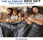 DREAMCARE Twin XL Sheets Set - 4 Pcs Cooling Bed Sheets with Up to 15" Deep Pockets - Soft, Long-Lasting 100% Brushed Polyester with Side Pocket (Beige)