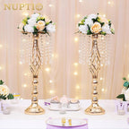 NUPTIO Pcs of 2 Fake Flower Ball Arrangement Bouquet,15 Heads Plastic Roses with Base, Suitable for Our Store's Wedding Centerpiece Flower Rack for Parties Valentine's Day Home Décor