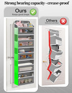 Over The Door Organizer, 5 Shelves Closet Door Hanging Organizer with 10 Mesh Pockets, Nursery Closet Organizer, Baby Essentials, Dorm Room Essentials for Girls