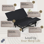 Sven and Son Essential Adjustable Bed Base (Frame) + 12 inch Memory Foam Matt (Medium), Easy Assembly, Head and Foot Lift, Memory Positions, Zero Gravity, Wireless Remote - Queen