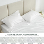Love's cabin Full Size Satin Sheet Sets - 4 Piece White Silky Satin Sheet Set Full with Deep Pocket, Luxury Silk Feel Satin Bed Sheets Full Bedding Set (1 Flat Sheet,1 Fitted Sheet,2 Pillow Cases)