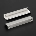 Ravinte Hardware 8 Pack Silver Cabinet Handles, 5.9 Inch (150mm) Finger Edge Pulls, 5 Inch Hole Center, Finger Pulls for Cabinets