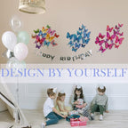 Butterfly Wall Decor 24/48 PCS, 3D Butterflies Stickers for Party Decorations with Magnets(Blue, 24)