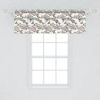 Ambesonne Fishes Window Valance, Watercolor Common Carp Perch and Bass Freshwater Animals Themed Seafood Drawing, Curtain Valance for Kitchen Bedroom Decor with Rod Pocket, 42" x 18", Pale Blue Grey