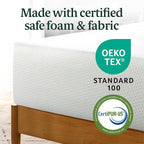 ZINUS 12 Inch Full Green Tea Memory Foam Mattress [New Version], Fiberglass free, Medium Firm Feel, Zoned Pressure Relief, Certified Safe Foams & Fabric, Mattress in A Box