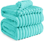 Bedsure GentleSoft Blue California King Size for Bed - Cozy Soft Blankets for Women, Cute Small Fleece Throws for Girls, Birthday Gifts for Women, Blue Fog, 102x96 Inches