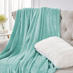 Walensee Fleece Blanket Plush Throw Fuzzy Lightweight (XL-Twin Size 66x90 Light Blue) Super Soft Microfiber Flannel Blankets for Couch, Bed, Sofa Ultra Luxurious Warm and Cozy for All Seasons