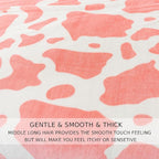 Flannel Pink Cow Print Blanket Twin Size - Premium Lightweight Anti-Static Super Soft Cow Blankets for Twin/Twin XL Extra Long Bed, Winter Warm Cow Print Throw Blanket 66" x 90"(Pink Cow)