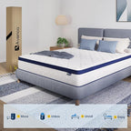 Avenco Queen Mattress in a Box, 12 Inch Hybrid Size Mattresses with Comfort Foam and Pocket Coils, Colchones Queen for Pressure Relief & Motion Isolation