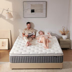 10 Inch Queen Size Hybrid Mattress with Gel Memory Foam and Individual Pocketed Coils for Motion Isolation & Edge Support, Medium Firmness for Pressure Relief, CertiPUR-US Certified,in a Box