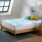 ZINUS 3 Inch Swirl Gel Cooling Memory Foam Mattress Topper, Smaller, More Convenient WonderBox Packaging, Cooling, Airflow Design, CertiPUR-US Certified, King