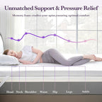 SINWEEK 2 Inch Gel Memory Foam Mattress Topper with Cooling Cover Ventilated Soft Mattress Pad, Bed Topper, CertiPUR-US Certified, Full Size