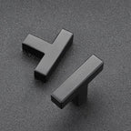 Ravinte 1 Pack Black Cabinet Pulls Single Hole Square Kitchen Cabinet Handles Matte Black Kitchen Hardware for Drawer Pulls Drawer Handles Come with Screwdriver