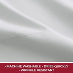 Mellanni RV Short Queen Sheets - 4 PC Iconic Collection Bedding - Hotel Luxury, Extra Soft, Cooling Bed Sheets - Deep Pocket up to 10 inch (RV/Short Queen, Light Gray)