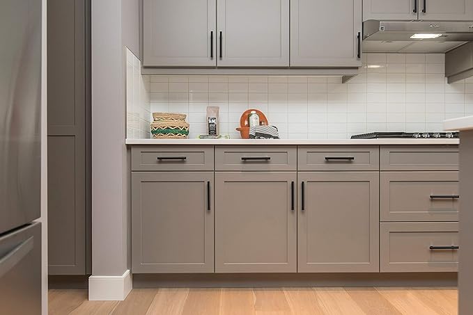 Ravinte 15 Pack 6 inch Cabinet Pulls Matte Black Stainless Steel Kitchen Cupboard Handles Cabinet Handles 3.5” Hole Center