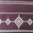 MaiRêve Embroidery Full Size Comforter Set Purple, Farmhouse Western Boho Bedding Set 7 Pieces, All Season Bed in A Bag Comforter Set with Sheets, Pillowcases & Shams