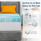 Mattress Topper Twin XL, 3 Inch Gel Memory Foam Bed Topper for Twin XL Size Bed, CertiPUR-US Certified, Blue