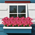 AGIRL 24 Bundles Artificial Flowers for Outdoor,No Fade Fake Plastic Flowers Faux Plants for Decoration Hanging Planters Indoor Outside Garden Porch Window Box Home Wedding Farmhouse