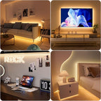 PAUTIX COB LED Strip Light 5V USB 6.56ft/2m 640LEDs 1200lm Dimmable LED Strip Light 3000K Warm White CRI90+ USB TV Backlight,Flexible Under Cabinet Tape Light for Bedroom,Kitchen,Home DIY Lighting